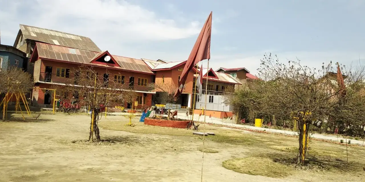 Campus with pointed roof