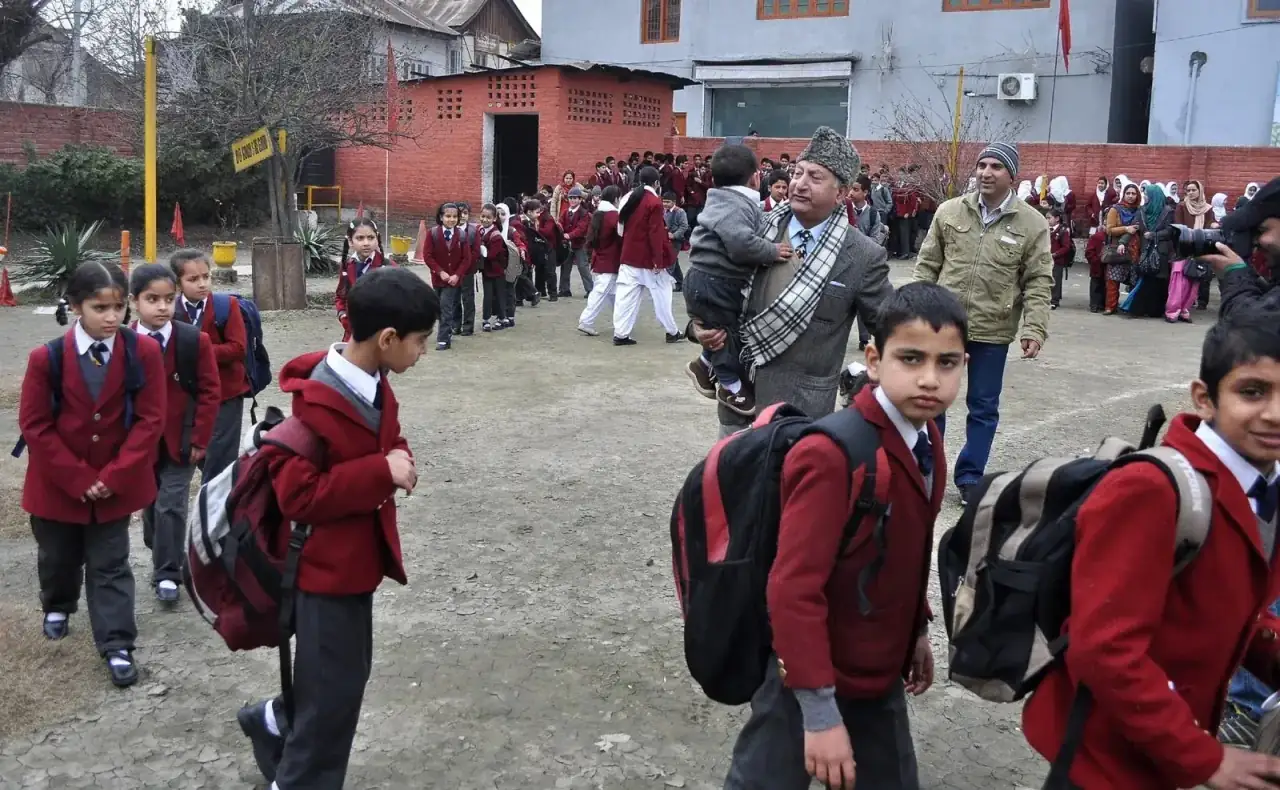 Students walking near school