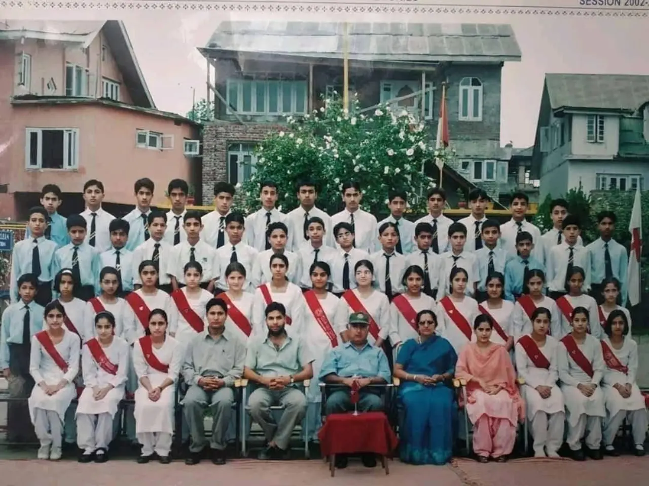 Class photo with founder — vintage