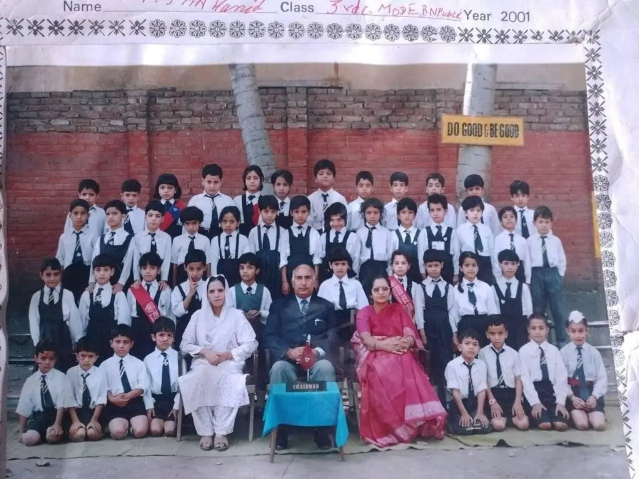 Young students at school gate