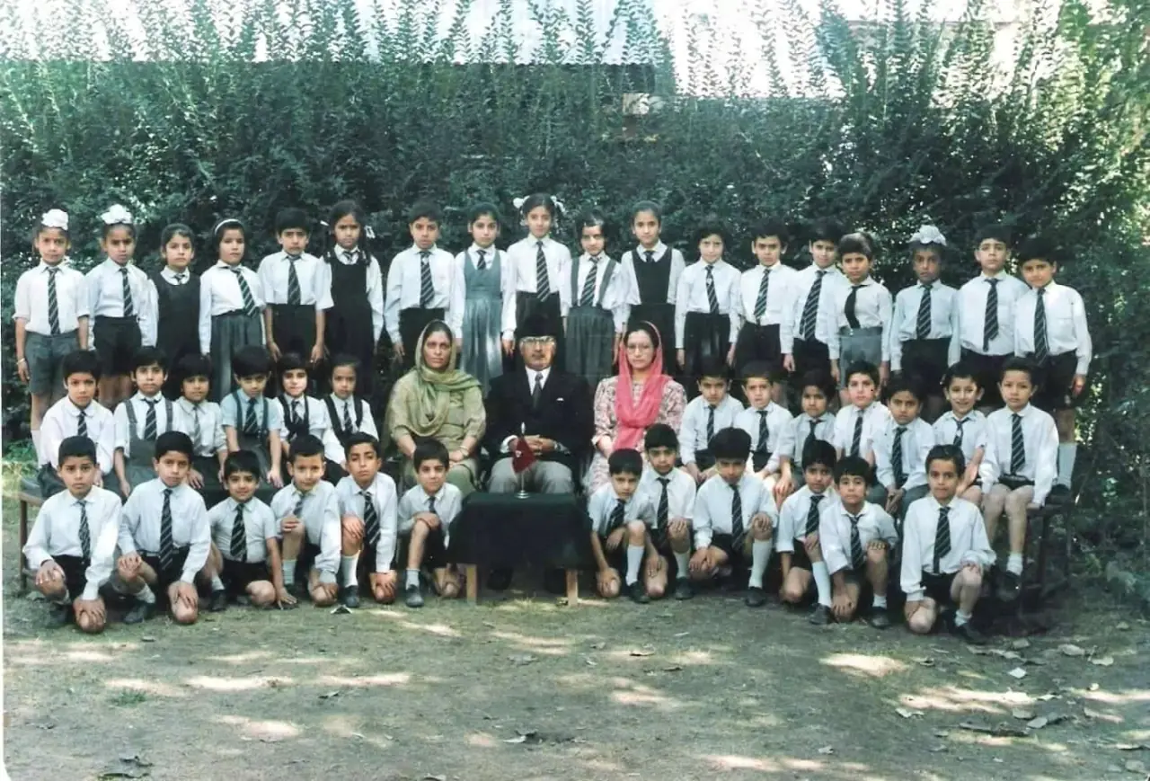 Students posing outdoors